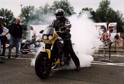 Slinging rubber at the Snap-On stand