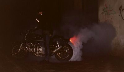 burnout on streetfightered Goldwing